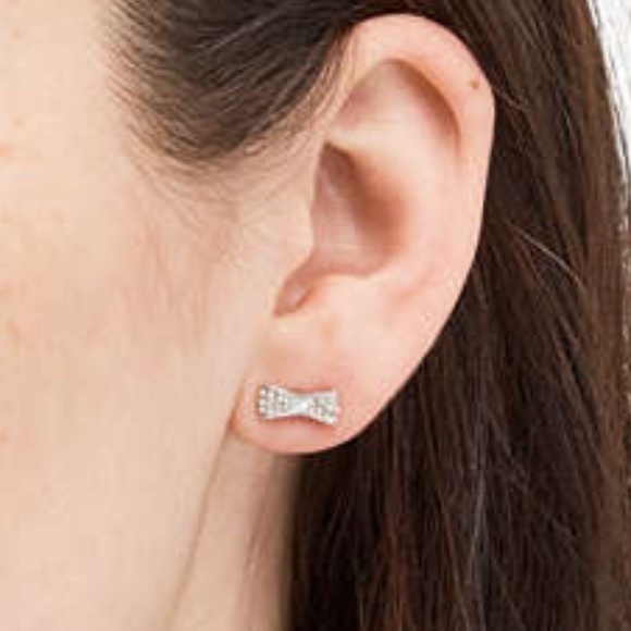 Kate Spade Pavé Bow Earrings - New - Picture 4 of 7